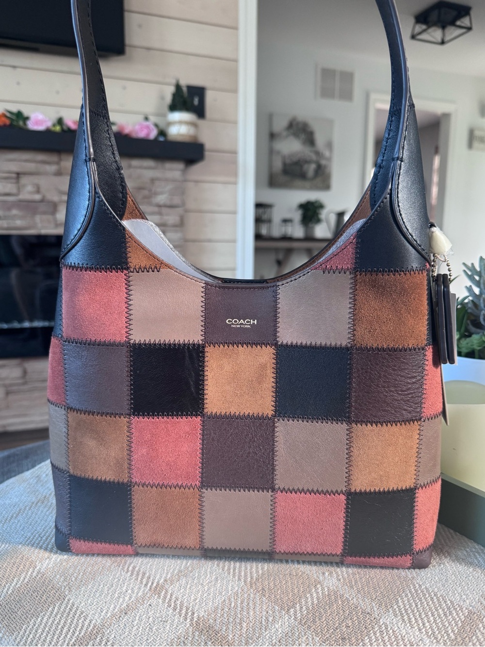 NEW COACH (Coachtopia) Alter Ego Brooklyn 28 Shoulder Bag (Black/Clay Multi)